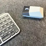 Retro Wireless Mouse - 3D Printed - Pointer Two - Black & Gray ~ Logitech M185