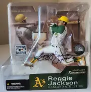 Reggie Jackson Autographed-Signed Oakland A's Mcfarlane Figure Steiner Authentic