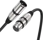 MOSWAG Microphone Cable XLR Male to Female 16.4FT/5M, PVC Jacket XLR Cables, Instrument Cable, Noise Cancelling Mic Speaker Cable,for Audio Sound Consoles, Power Amplifier, Instrument Cable