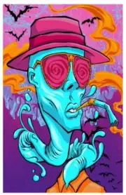 Art Print, Hunter S Thompson Fear Art, Loathing Las Vegas Original Artwork