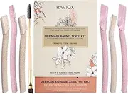 Dermaplaning Blades for Face - Eyebrow Razors Set for Women with 6 Pcs Razors, Eyebrow Brush & Tweezers for Facial Hair Removal, Exfoliating, Eyebrow Shaping, and More