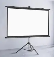 Foldable Stand Projection Screen, Portable Projector Screen, White Adjustable Stand Movie Screen for Home Parties/Music Parties/Lectures/School Classroom(159x90cm/63x35in)