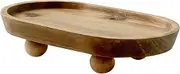 Wzmzjy Mini Wooden Lift Top Display Organizer, Mini Decor Stool, Wood Pedestal for Counter, Vanity, Entryway Table, Home , Oval 11.8x19.8x4.3cm, as described