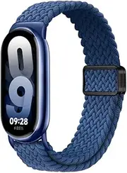 Magnetic Loop Nylon Band Compatible with Xiaomi Mi Band 9/8, Breathable Adjustable Strap with Slide Magnetic Clasp