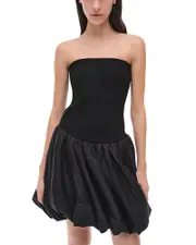 Simkhai Pollie Bubble Hem Mini Dress