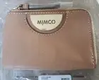 MIMCO "Echo Leather Coin Card Keys Holder Wallet In Camel With Gold" new ❤❤❤