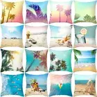 3D Sea Beach Tree Cushion Cover Pillowcases Home Sofa Car Cushion Covers Decor