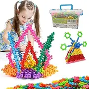 300 Pieces Building Block, Toys Building Sets with Storage Box,Interlocking Solid Plastic for Kindergarten Preschool Kids,Stem Toys for 3,4,5,6,7,8 Year Old Girls Boys