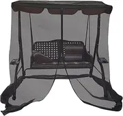 Patio Swing Mesh Screen,Outdoor Bench Protection Mesh Netting with Zipper Opening - Swing Supplies for Patio, Balcony, Garden, Backyard