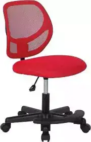 Amazon Basics Kids Adjustable Mesh LowBack Swivel Study Desk Chair with Footrest