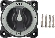 500A Marine Battery Disconnect Switch, Heavy Duty 4 Position Battery Selector Switch Disconnect Switch for RV Boat, Marine, and Automotive Battery