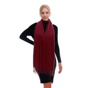 RIIQIICHY Scarf for Women Scarves and Wraps Winter Warm Pashmina Shawl Wine Red
