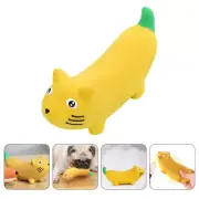Dog Squeaky Chewing Toy Puppy Molar Toy Banana Cat Shaped Teeth Grinding Toy