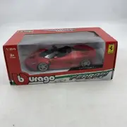 1:24 Ferrari F70 Aperta BBurago Ferrari Race & Play 26022R Diecast Car In Box