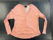 Out From Under Peach Pullover Wrap Top New Sz M UO