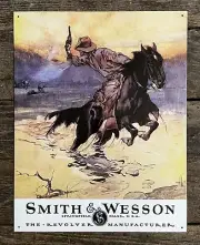 SMITH & WESSON, Springfield, Mass., The Revolver Mfg. Metal Sign, 16” x 12.5”