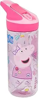 Stor | Peppa Pig 620ml Water Bottle for Kids, School Drinks Bottle Made of Durable Tritan, Bpa Free, Peppa Pig Haze