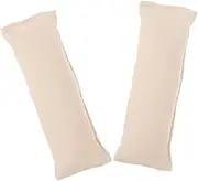 WEKADRIN 2Pcs Cotton Slip Wrist and Elbow Mat for Computer Desk Ergonomic Support Pad Creamy White for Office and Desktop Use Comfortable Arm Rest