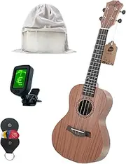 FANGXIN Concert Ukulele for Beginner 23 Inch Sapele Wood Panel Ukulele Ukelele with Mouthwash Bag Tuner 5 Picks