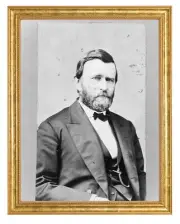 Ulysses S. Grant Photograph in a Aged Gold Frame
