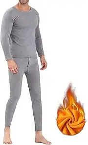 [TABANA] Thermal Underwear for Men, Winter Warm Long Johns Fleece Lined Base Layer Set Cold Weather Top Bottom Pajamas Clothes