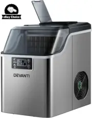 Ice Maker Machine 3.2L Stainless Steel Portable Countertop Fast Freeze Silver