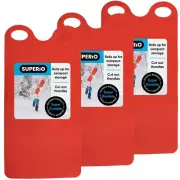 Snow Sled Flexible Carpet Sled 54" Snowboard for Kids-Red 3 Pack