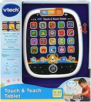 Vtech Touch & Teach Tablet for Kids | Sound Effects, Phrases and Songs | Early Development with Numbers, Shapes, Animals and Colours | Suitable for Ages 12-36 Months