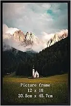 Giftgarden Picture Frame 30 x 45 cm, Single Frame for 45 x 30 cm Photos and Pictures, Large Poster Frame - Only for Horizontal or Vertical Wall Mounting, Black Photo Frame