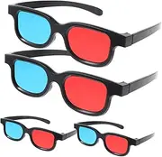 Angoily Enhance Your Movie Experience 3D Glasses for Tv Projector Red/Blue Plastic Frames for Home Theater
