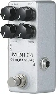 zolyet C4 Compressor Guitar Effect Pedal True Bypass Silver