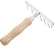 Kisangel Horse Grooming Tool Multi-Purpose Brush for Horses Dogs Cows Stainless Steel Comb Pet Grooming Comb Dematting Brush Rake Comb