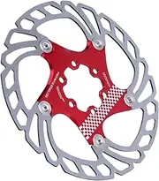 EVTSCAN 203mm Bike Disc Brake Rotor Floating Disc Six Bolts Bicycle Mountain Bike Brake Disc Cycling Accessory(Red + Silver)