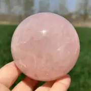 540g Natural Rose Quartz Ball Quartz Crystal Sphere Reiki Crystal Decor Gift