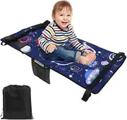Kids Travel Airplane Bed Baby Pedals Bed Portable Travel Airplane Bed Foot Leg Rest Hammock Footrest Bed Toddler Seat Extender(Star Pink)