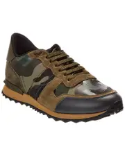 Valentino Rockrunner Canvas & Leather Sneaker