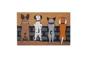 Solemate Latex Backed Coir Dogs on Fence 45x75cm Slimline Outdoor Doormat
