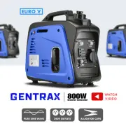 Gentrax Petrol Inverter Generator 800W AC/DC Outlet Home Emergency Backup Power