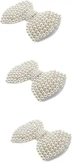 STOBOK 3pcs Iron-on Bowknot Applique Patch for Clothing DIY Decor Pearl Bowknot Design Iron-on Patches for Shoes Home Decor 5 Styles