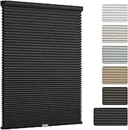 Changshade Blackout Cellular Shades,Cordless Honeycomb Blinds for Indoor Window, 1.5 Inch Single Cell Room Darkening Blinds,Easy to Install for Bedroom and Office,35" W×72" H