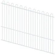 ProtectorAl 1201-2400W x 1800H Pearl White Loop Top Pool Fence Panel Raked Up to 15º