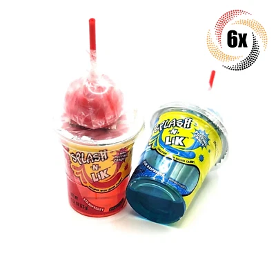 6x Cups Koko's Splash N Lik Assorted With Novelty Popping Candy | 2.6oz