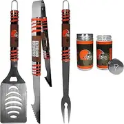 Siskiyou Unisex NFL New England Patriots 3 pc Tailgater BBQ Set and Salt and Pepper Shaker Set F3BQ120TSP-P