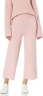 [The Drop] Women's Bernadette Pull-On Loose-Fit Cropped Sweater Pant, Zephyr Pink, XXS