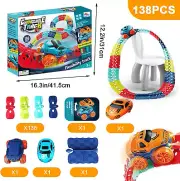 2023 New Zero Gravity Car Track Set,Race Track Toys for Kids with LED Light-Up R