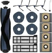 CTABHOM Accessories Replacement for Eufy X10 Pro Omni Robot Vacuum Cleaner, Replacement Parts Include 1 Main Brush, 2 Hepa Filter, 4 Mop Pads, 4 Vacuum Bags, 4 Side Brush, 1 Cleaning Brush
