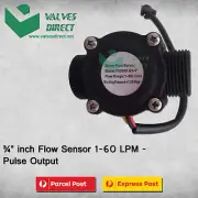 3/4" inch Flow Sensor 1-60 LPM - Pulse Output-Suitable for WaterMe Controller