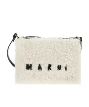 lamb fur cross-body bag One size White