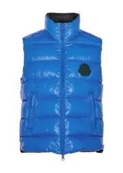 Moncler Parke Quilted Shell Gilet - Blue - 4, Men's Designer Gilet, Male - 4 4