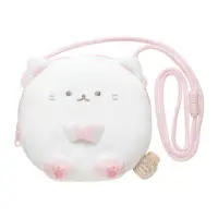 在飛比找momo購物網優惠-【San-X】香水蓬鬆貓咪 蓬鬆貓 造型絨毛側背包 肩背包 